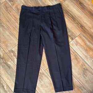 Two pairs of Perry Ellis Men's Black Dress Pants